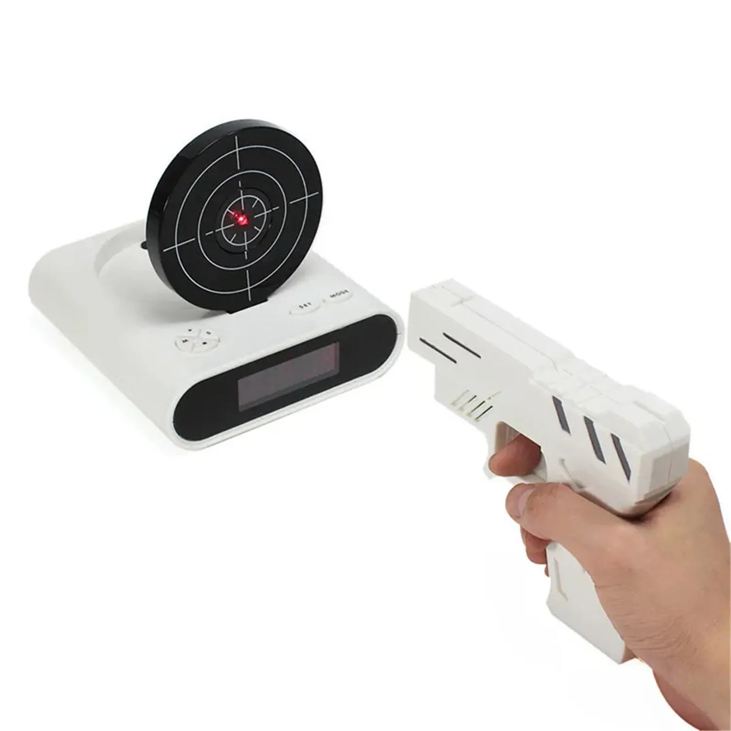 Exciting Shooting Tool Clock with LED Display - 2 Modes for Fun and Practicality