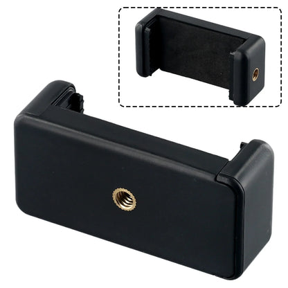 Universal Phone Tripod Mount Adapter – Adjustable Smartphone Holder with Dual 1/4" Screw Mount Clip, Cellphone Holder, Mount Desk-Stand-Bracket-Clip-Tripod-Adapter