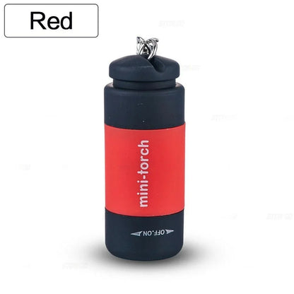Pocket Keychain Flashlight Waterproof Outdoor Hiking Camping Mini Flashlight USD Rechargeable LED Multifunctional Strong Light