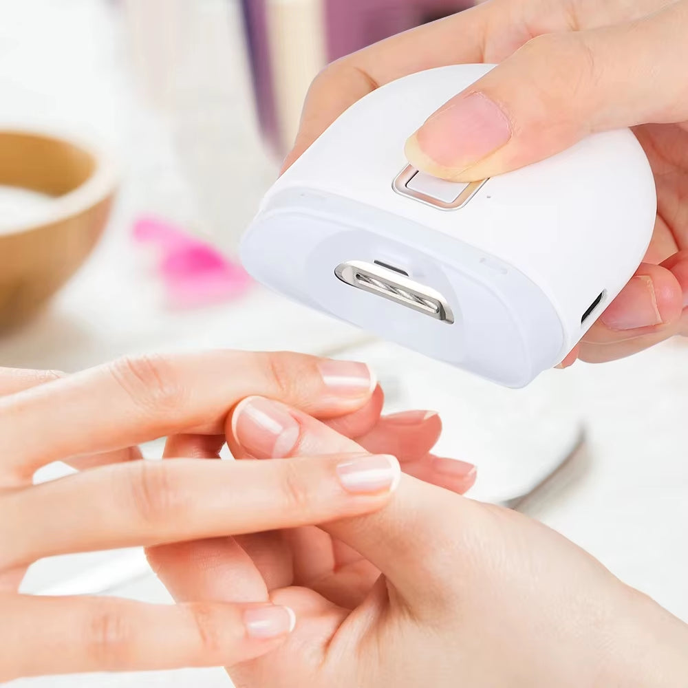 Portable Electric Nail Trimmer, Rechargeable Automatic Clipper with Quiet Motor for Fast & Smooth Shaping, Ideal for Home Travel