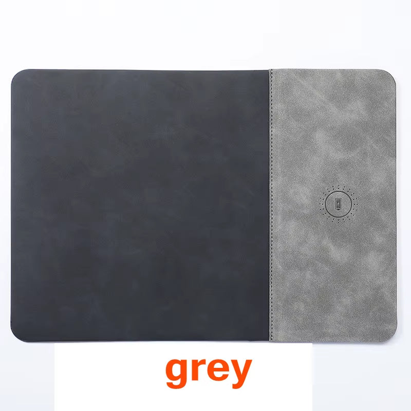 Revolutionary 2-in-1 PU Leather Gaming Mouse Pad with 15W Wireless Fast Charging for Ultimate PC and Laptop Experience