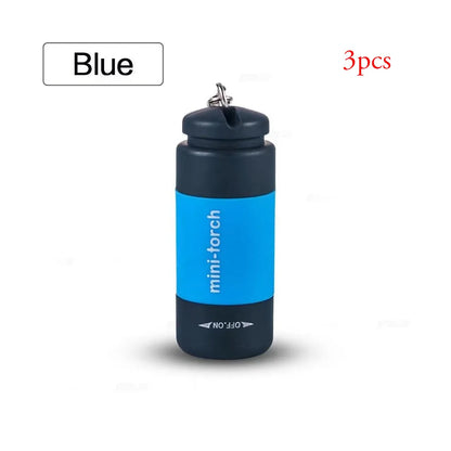 Pocket Keychain Flashlight Waterproof Outdoor Hiking Camping Mini Flashlight USD Rechargeable LED Multifunctional Strong Light