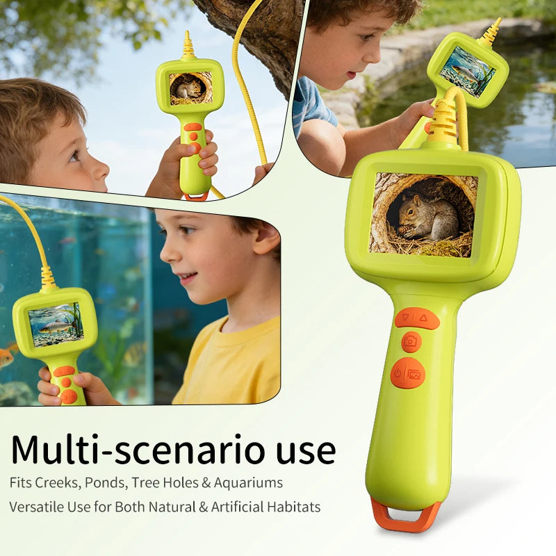 Portable HD Endoscope Camera with LED Lights – Waterproof Handheld Borescope for Kids & Adults