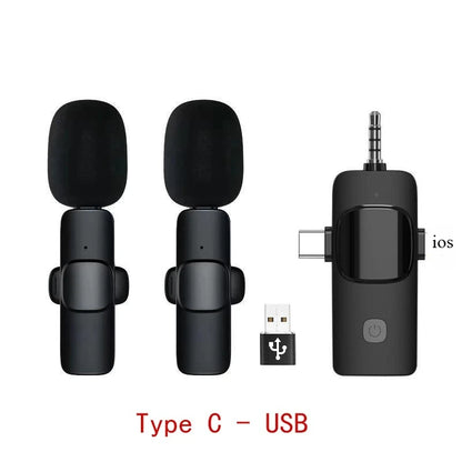 Elevate Your Recording Experience with the Wireless Lavalier Microphone - Perfect for iPhone, iPad, Android, Xiaomi, Samsung, and Live Gaming!