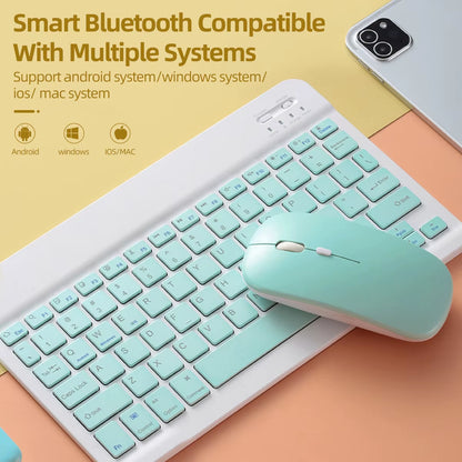 Slim Wireless Bluetooth Mouse – Silent Click, Rechargeable & Compatible with iPad, Android Tablets, Laptop & PC