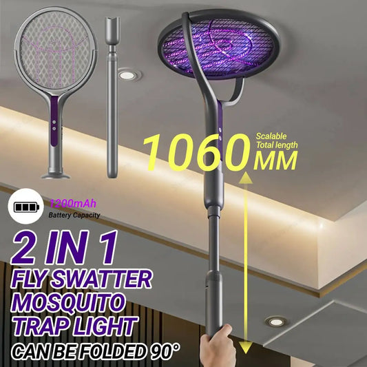 Electric Mosquito Killer, Foldable Insect Racket, USB Rechargeable, Mosquito Swatter, Bug Zapper Trap Lamp, Fly Trap, Indoor & Outdoor