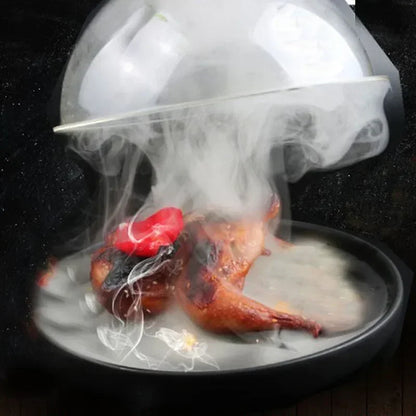 Acrylic Food Smoking Dome Cloche Molecular Cuisine Smoke Hood Kitchen Smoke Cover for Cocktail Dessert BBQ Steak Food Presentation For home