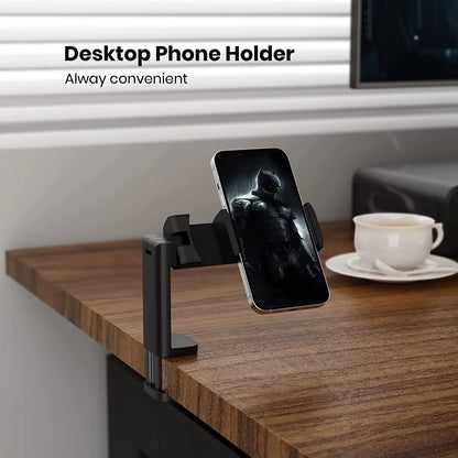 Universal 360 Rotate Foldable Airplane Travel Phone Holder Stand Mount Desk Lazy Car Seat Flying Holder for 4.7-6.9 Inch Phone