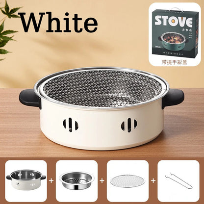 Barbecue Grill Home Barbecue Outdoor Camping Charcoal BBQ Stove Grills Mesh Portable Smokeless Barbecue Grill Pan, Picnic cooking