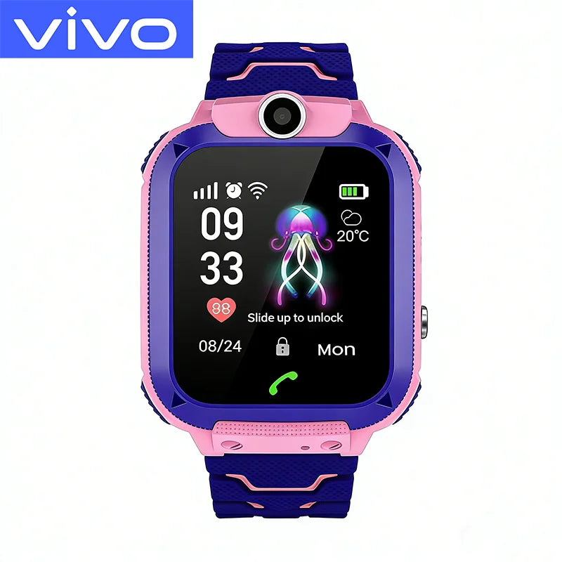 Introducing the Ultimate GPS Tracking Waterproof Smart Watch for Kids - 4G SIM Card, Call, and Camera Features for Safety and Fun!