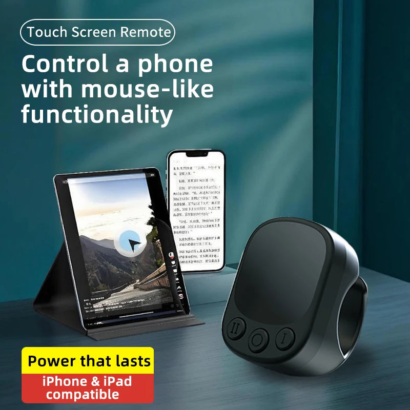 Revolutionary Mouse Ring Remote Control with Touchpad - Your Ultimate Smart Automatic Screen Clicker Device for Effortless Scrolling and Continuous Clicking!
