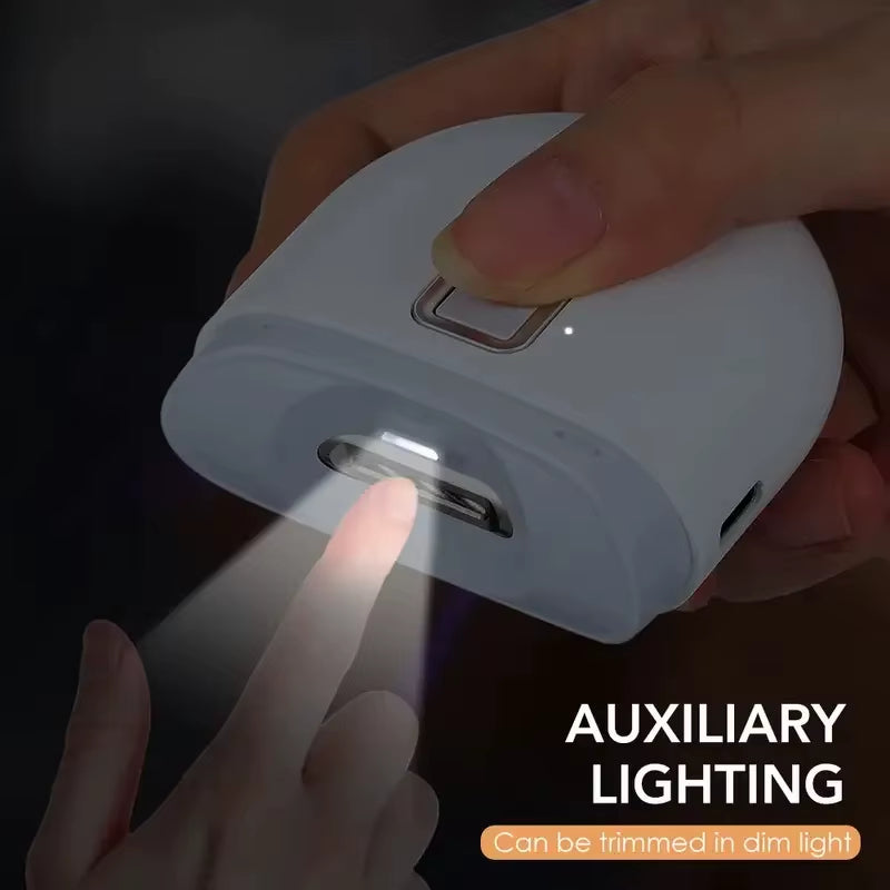 Portable Electric Nail Trimmer, Rechargeable Automatic Clipper with Quiet Motor for Fast & Smooth Shaping, Ideal for Home Travel
