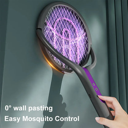 Electric Mosquito Killer, Foldable Insect Racket, USB Rechargeable, Mosquito Swatter, Bug Zapper Trap Lamp, Fly Trap, Indoor & Outdoor