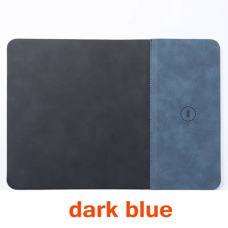 Revolutionary 2-in-1 PU Leather Gaming Mouse Pad with 15W Wireless Fast Charging for Ultimate PC and Laptop Experience