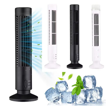 Experience Ultimate Comfort with the LED Bladeless Tower Fan - 2 Speed USB Electric Cooling Fan for Home, Bedroom, and Office