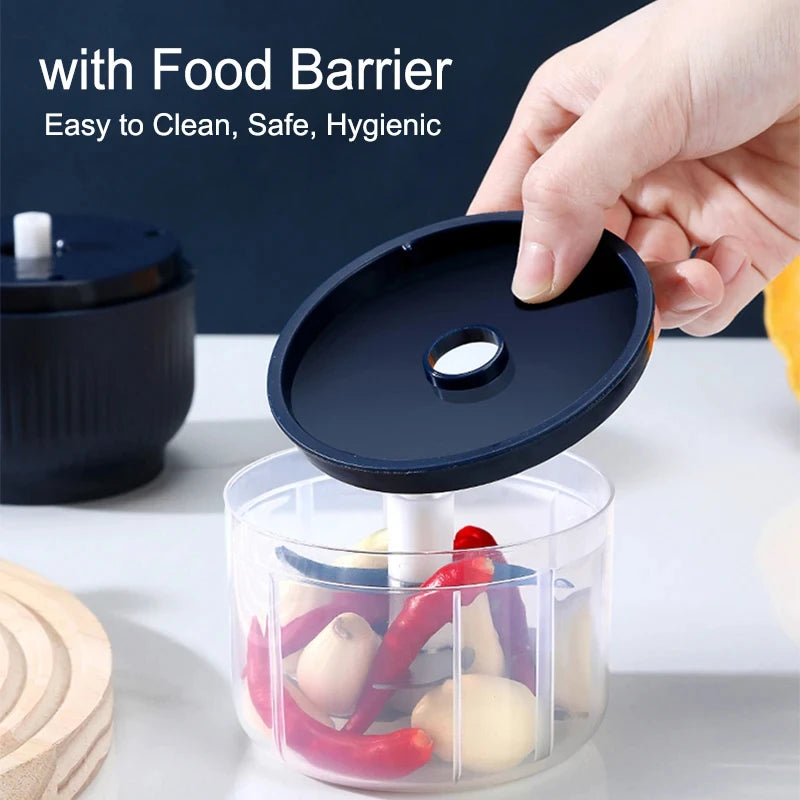 Mini USB Rechargeable Food Chopper – Electric Garlic & Vegetable Cutter (250ml)
