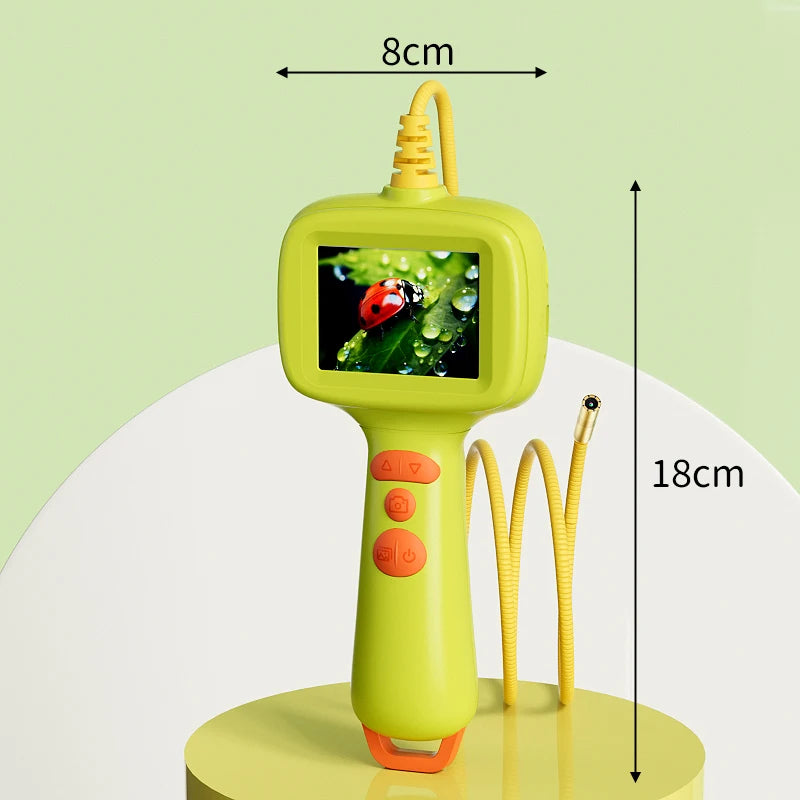 Portable HD Endoscope Camera with LED Lights – Waterproof Handheld Borescope for Kids & Adults