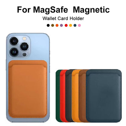 MAGSAFE LEATHER WALLET CASE – Magnetic Card Holder for Iphone 17 16 15 14 13 12 11 8, Samsung & Huawei with Secure Snap-On Design