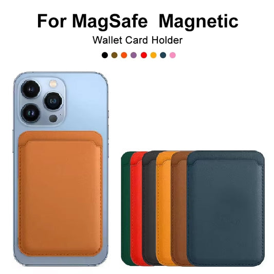 MAGSAFE LEATHER WALLET CASE – Magnetic Card Holder for Iphone 17 16 15 14 13 12 11 8, Samsung & Huawei with Secure Snap-On Design