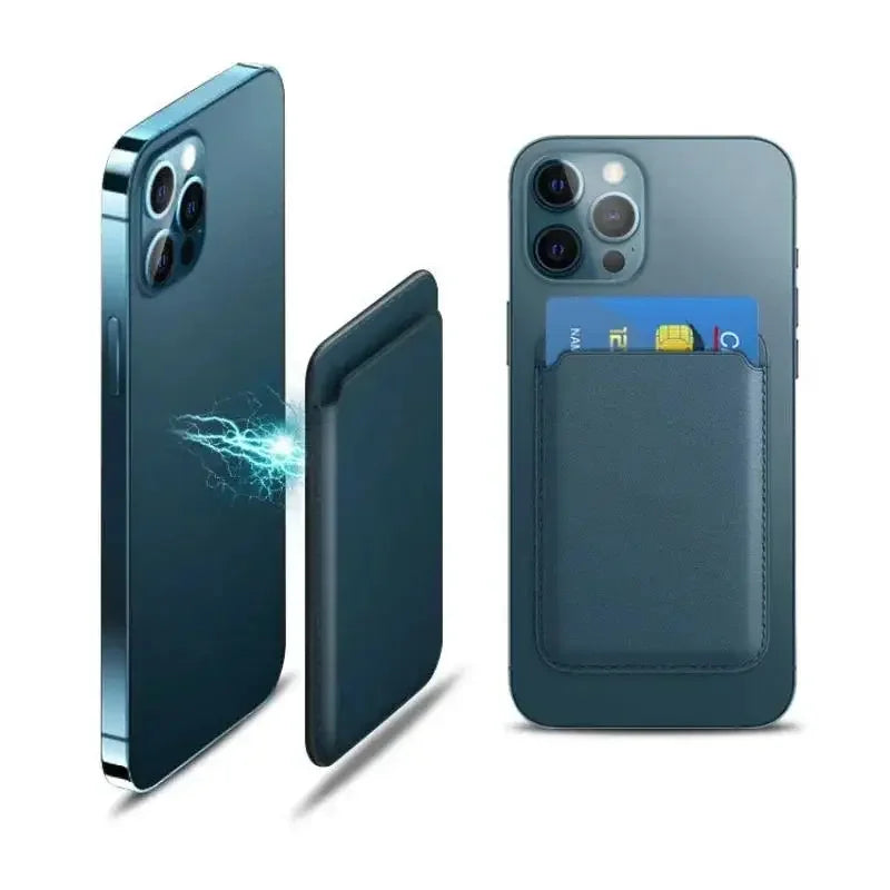 MAGSAFE LEATHER WALLET CASE – Magnetic Card Holder for Iphone 17 16 15 14 13 12 11 8, Samsung & Huawei with Secure Snap-On Design