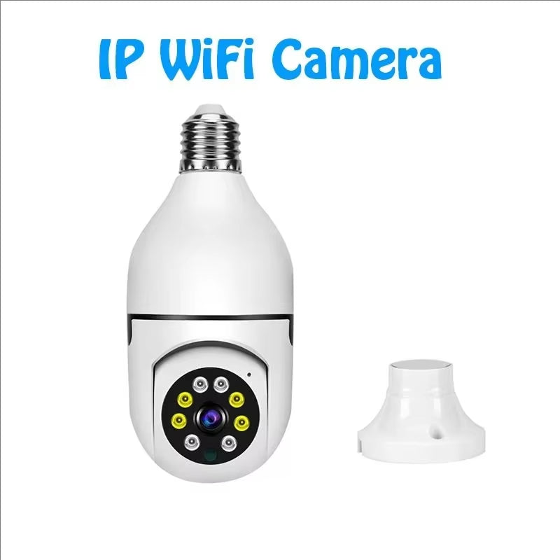 360° WiFi Bulb Security Camera – HD Wireless IP Camera with Motion Detection, Night Vision & Two-Way Audio Free APP Support Android Phone