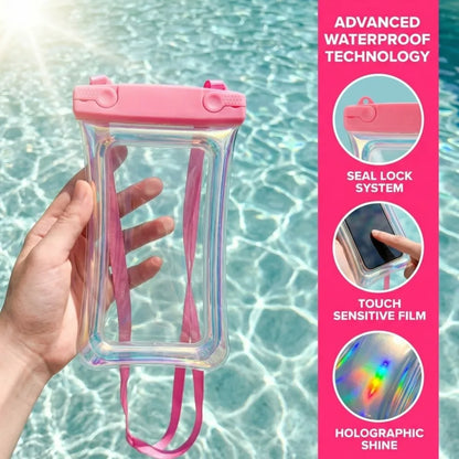 Waterproof Phone Pouch Floating Dry Bag Touch Screen Case with Neck Strap for Swimming Beach Kayaking, Phone Bag