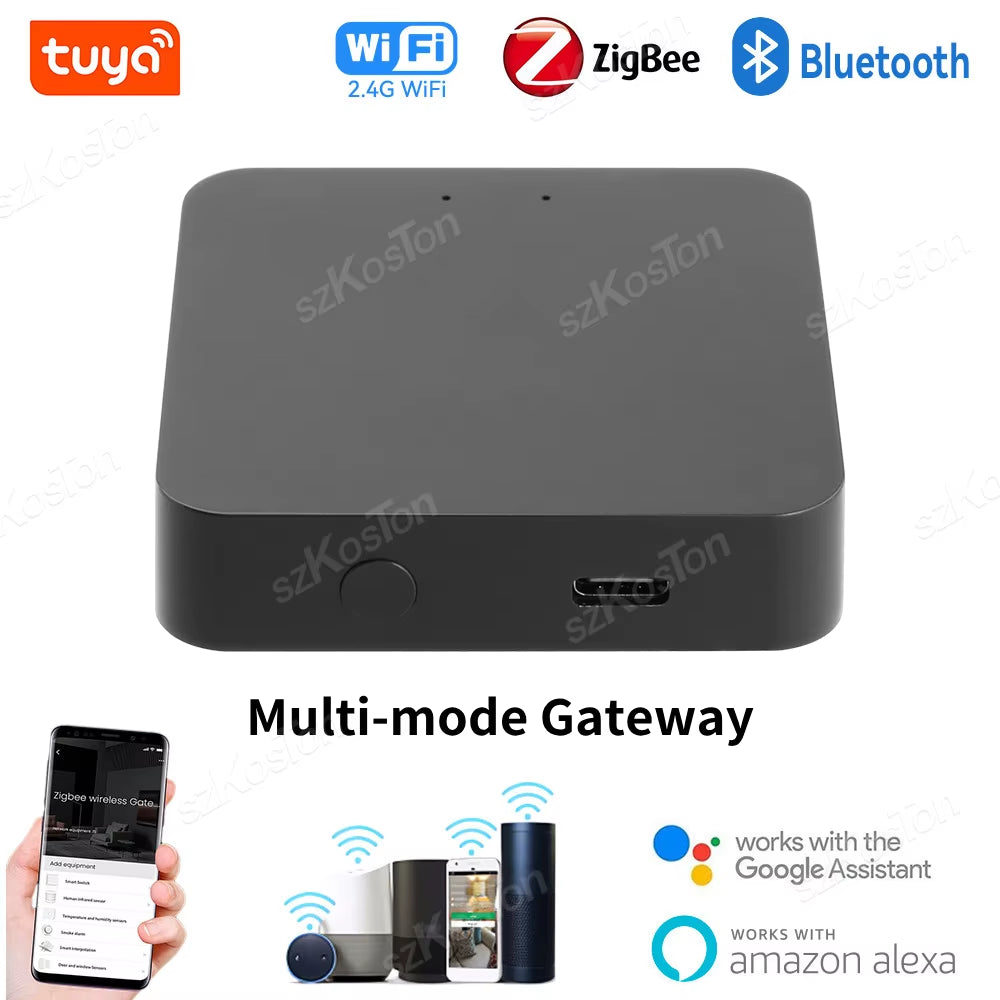 Tuya Smart Life Multi-Mode Gateway Smart Home Automation Hub Zigbee Wifi Bridge Bluetooth Mesh Voice Control for Alexa Google