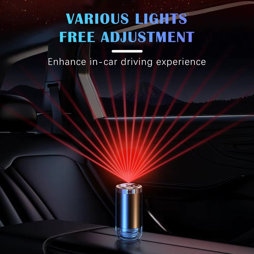 Modern Car Aroma Diffuser USB Rechargeable Air Freshener Humidifier with Adjustable Fragrance LED Ambient Light