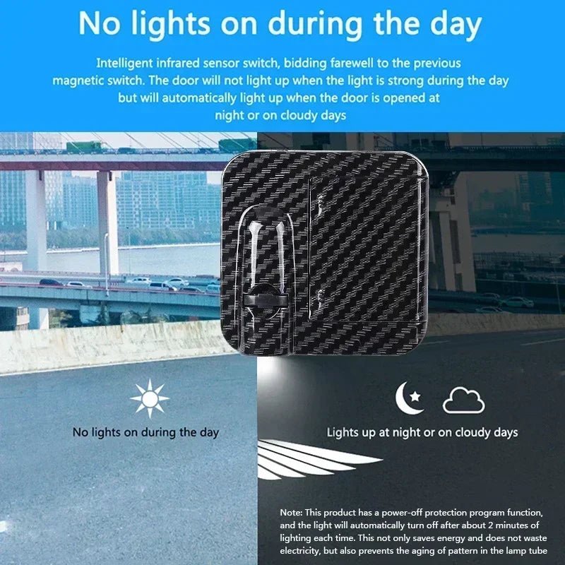 Transform Your Ride with Angel Wings Welcome Light - Stunning Automotive Door Projector for a Mesmerizing Atmosphere