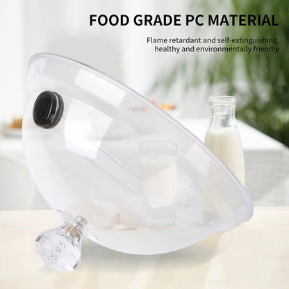 Acrylic Food Smoking Dome Cloche Molecular Cuisine Smoke Hood Kitchen Smoke Cover for Cocktail Dessert BBQ Steak Food Presentation For home