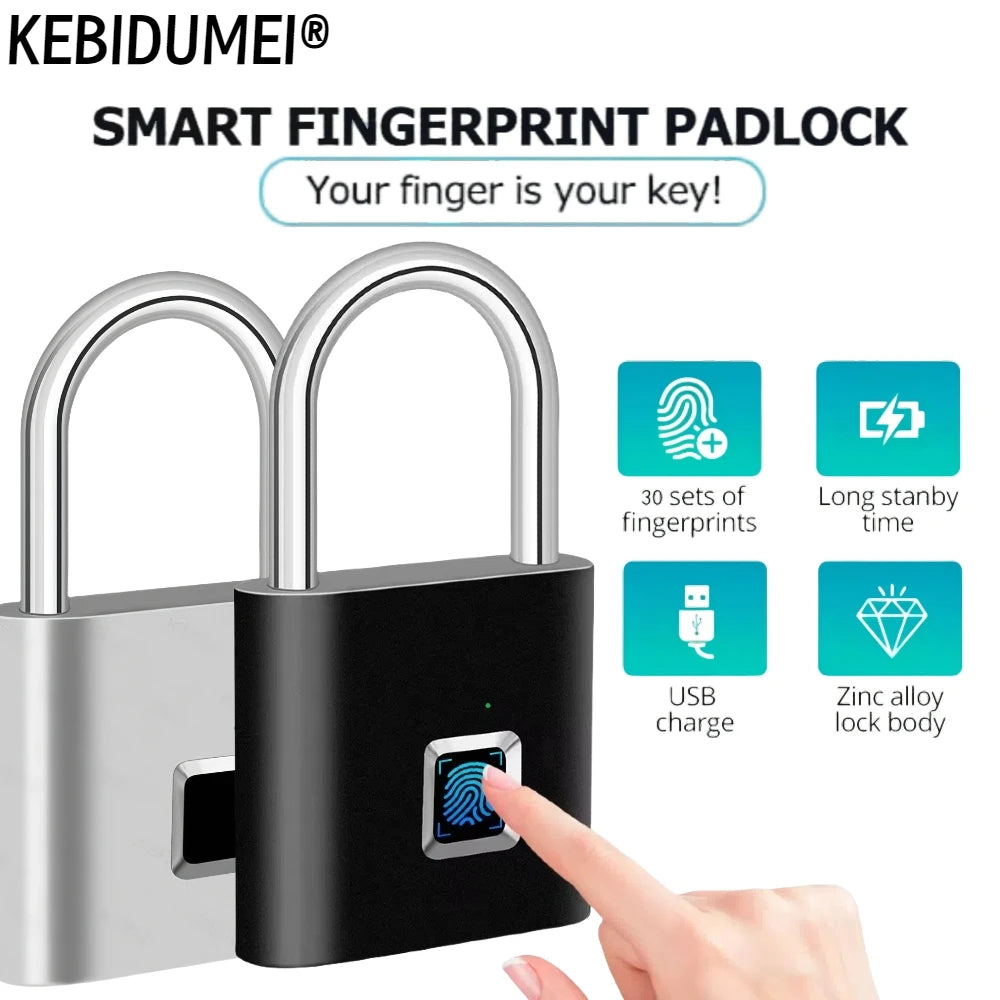 Revolutionary Keyless USB Rechargeable Fingerprint Lock - Ultimate Waterproof Anti-Theft Solution for Your Home