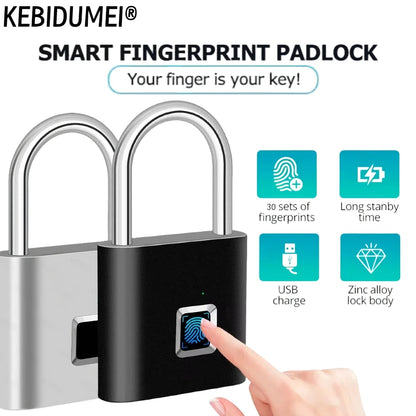 Revolutionary Keyless USB Rechargeable Fingerprint Lock - Ultimate Waterproof Anti-Theft Solution for Your Home