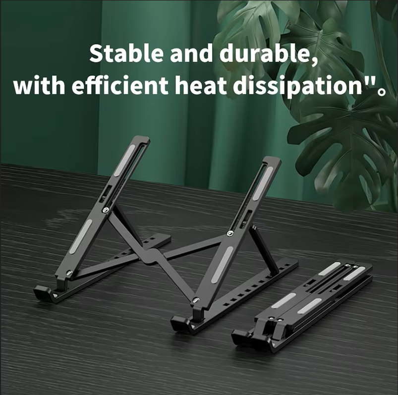 Foldable Adjustable Laptop Stand – Portable Ergonomic Notebook Holder for MacBook, Laptop & Tablet, Better Posture & Neck/Back Support