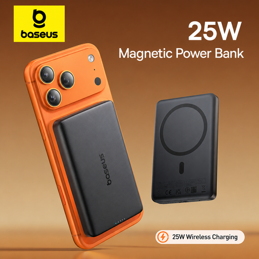 Baseus Magnetic Battery 25W Power Bank 10000Mah Wireless Charging 25W USB-C Power Bank Mini Charger fast Charging