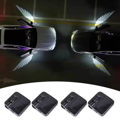 Transform Your Ride with Angel Wings Welcome Light - Stunning Automotive Door Projector for a Mesmerizing Atmosphere