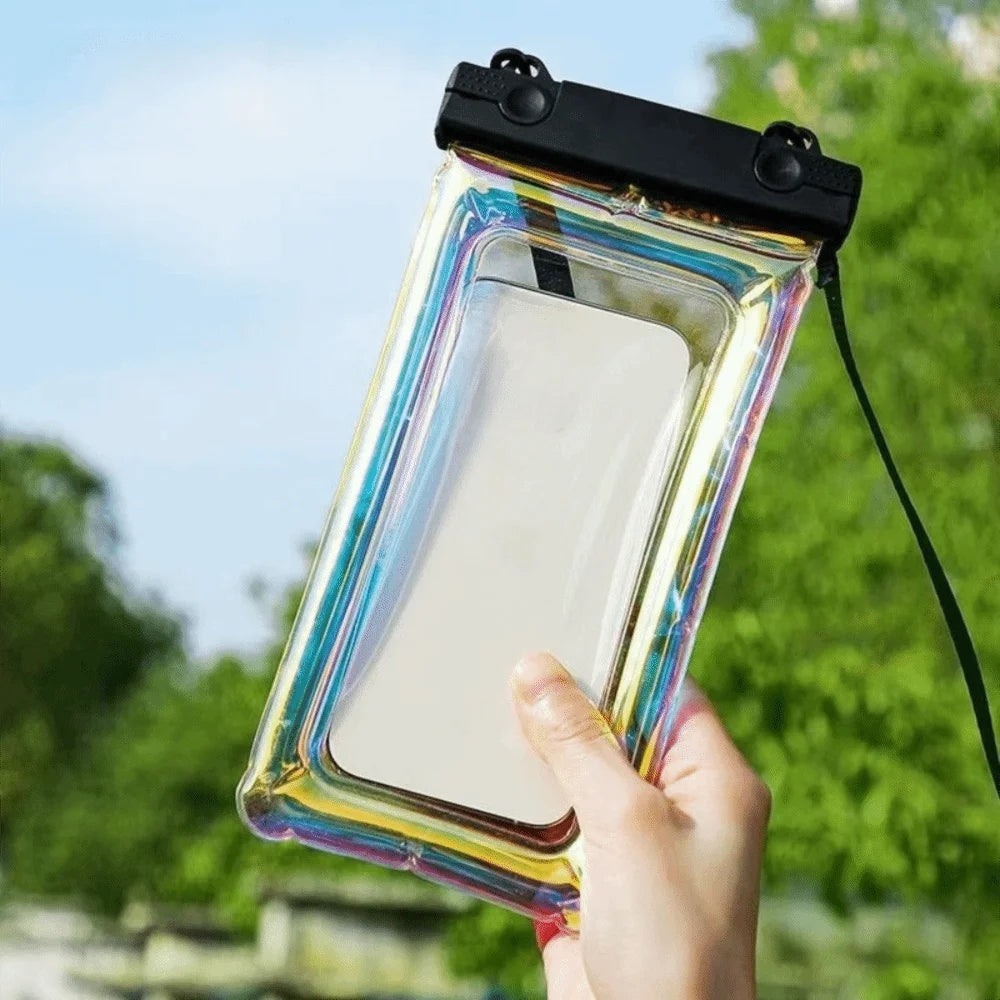 Waterproof Phone Pouch Floating Dry Bag Touch Screen Case with Neck Strap for Swimming Beach Kayaking, Phone Bag