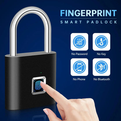 Revolutionary Keyless USB Rechargeable Fingerprint Lock - Ultimate Waterproof Anti-Theft Solution for Your Home