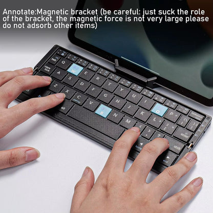Folding Keyboard Bluetooth Rechargeable Bluetooth Keyboard for Laptop Ipad Phone Mini Portable Folding Keyboard