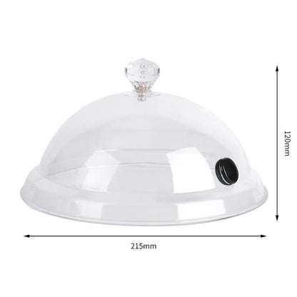 Acrylic Food Smoking Dome Cloche Molecular Cuisine Smoke Hood Kitchen Smoke Cover for Cocktail Dessert BBQ Steak Food Presentation For home