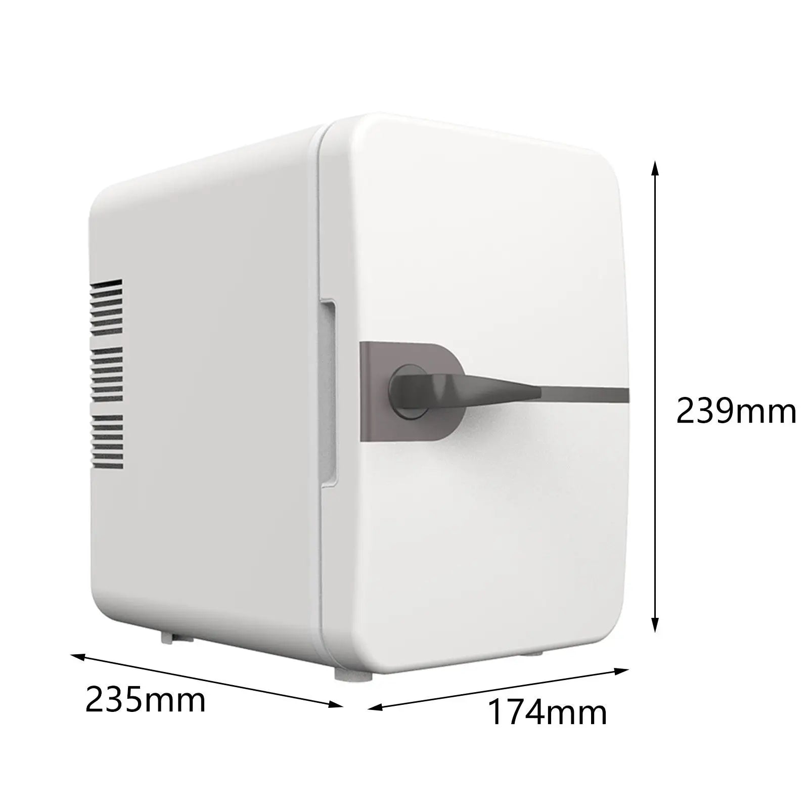6L Mini Fridge Freestanding Beverage Refrigerator Cooler Adjustable Temperature USB Plug for Livingroom Dorm Bedroom Desktop