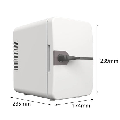 6L Mini Fridge Freestanding Beverage Refrigerator Cooler Adjustable Temperature USB Plug for Livingroom Dorm Bedroom Desktop