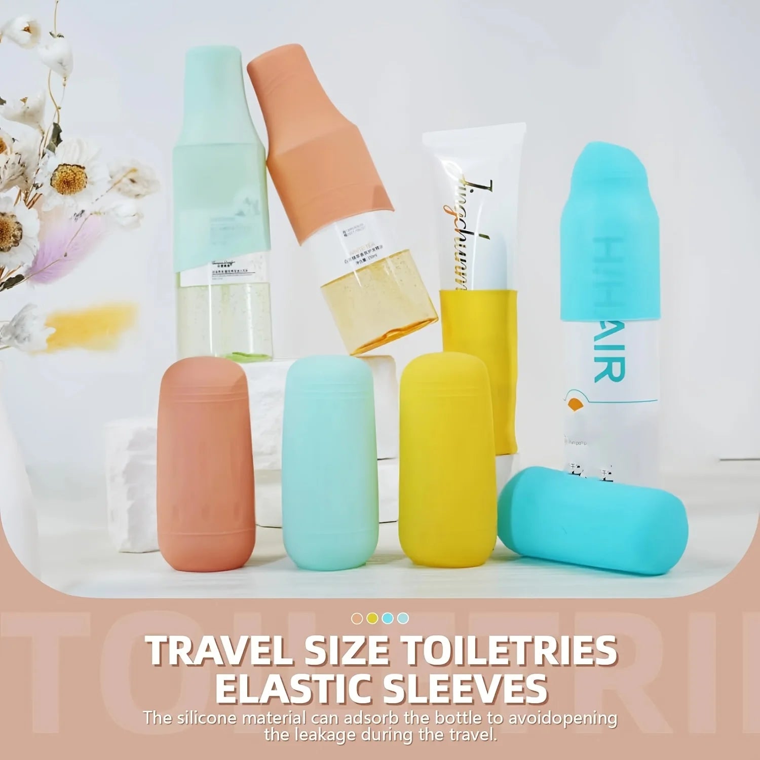 Silicone Travel Bottle Covers for Leak-Proof Toiletry Protection