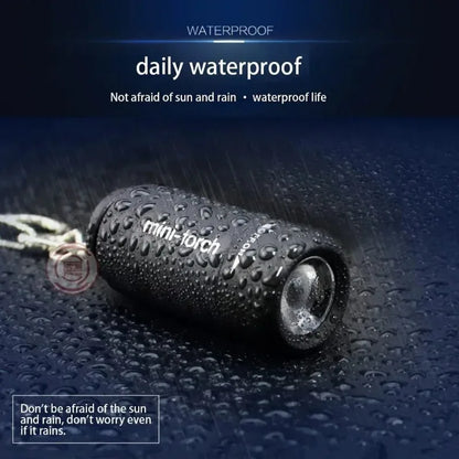 Pocket Keychain Flashlight Waterproof Outdoor Hiking Camping Mini Flashlight USD Rechargeable LED Multifunctional Strong Light