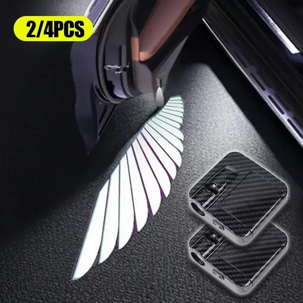Transform Your Ride with Angel Wings Welcome Light - Stunning Automotive Door Projector for a Mesmerizing Atmosphere