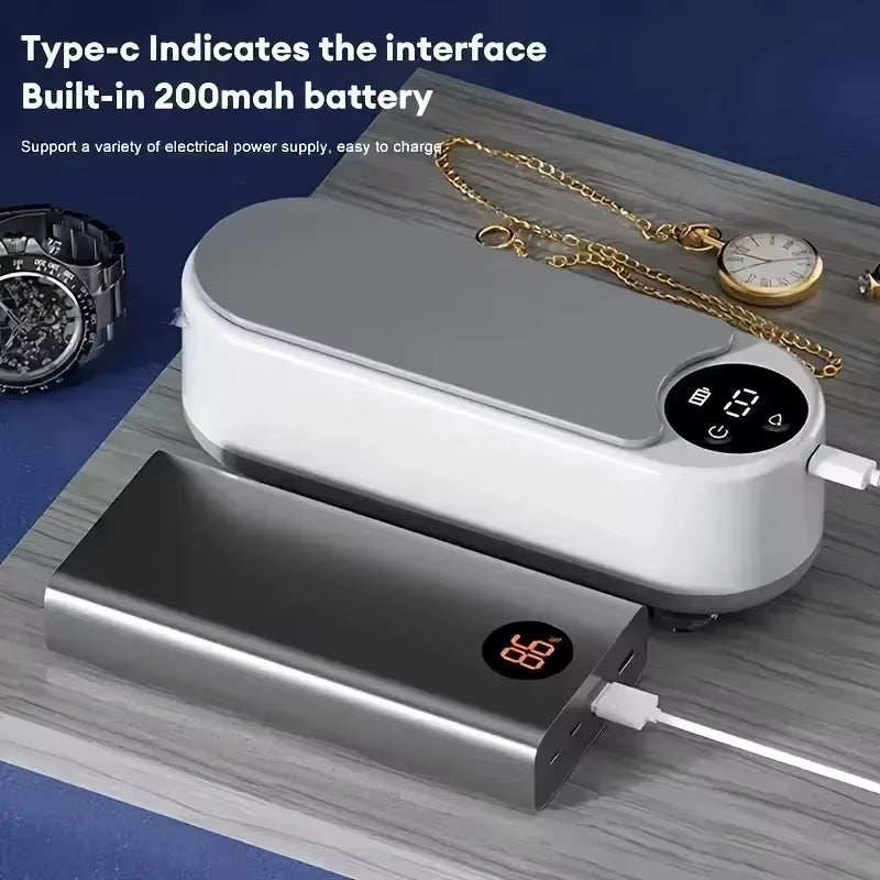 Ultra-Efficient High-Frequency Glasses Cleaner - Versatile Wireless Cleaning Machine for Eyewear and Accessories