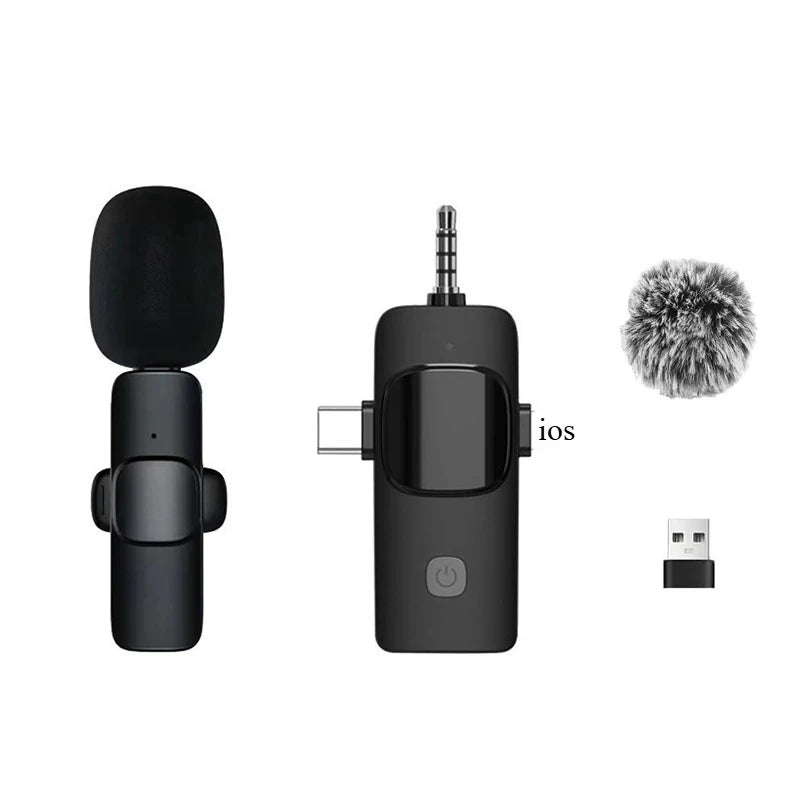 Elevate Your Recording Experience with the Wireless Lavalier Microphone - Perfect for iPhone, iPad, Android, Xiaomi, Samsung, and Live Gaming!