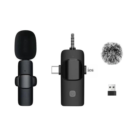 Elevate Your Recording Experience with the Wireless Lavalier Microphone - Perfect for iPhone, iPad, Android, Xiaomi, Samsung, and Live Gaming!