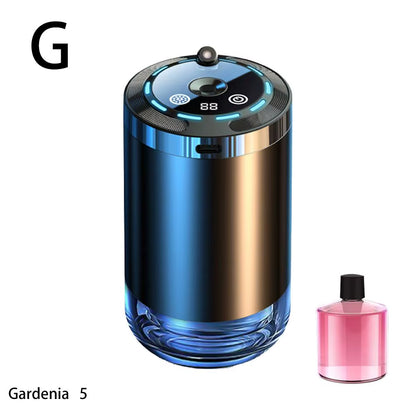 Modern Car Aroma Diffuser USB Rechargeable Air Freshener Humidifier with Adjustable Fragrance LED Ambient Light