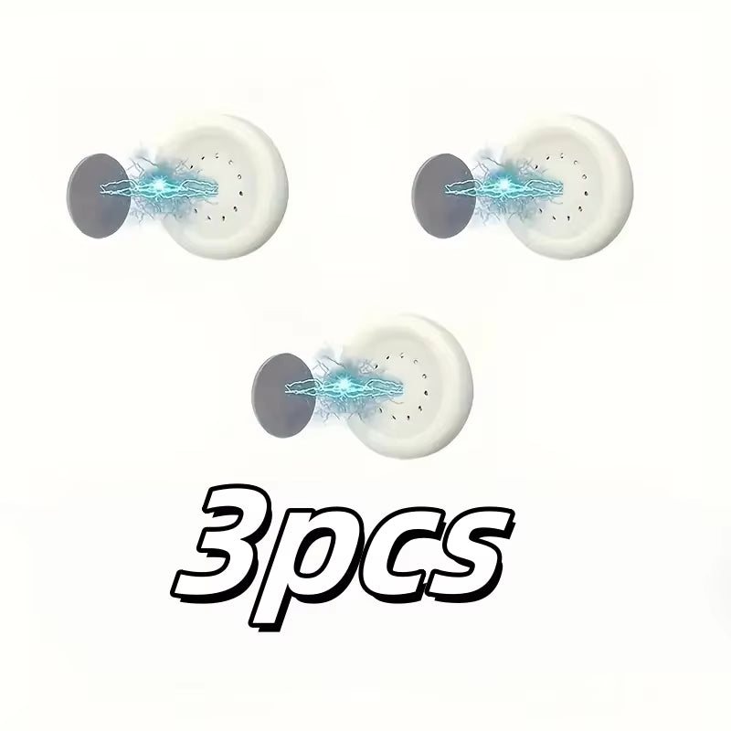 3Pcs No Drill Magnetic Remote Holder - Wall Mount for TV/AC/DVD Remotes, White Space-Saving Design