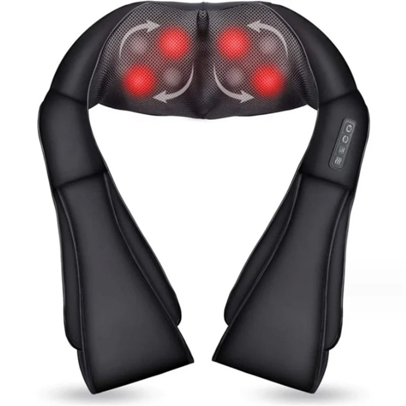 Neck & Back Massager – 8-Kneading Nodes with Heat & Adjustable Speed, Best Gift for Birthday and Special Occasion, Gift for Fathers, Gift for Mothers